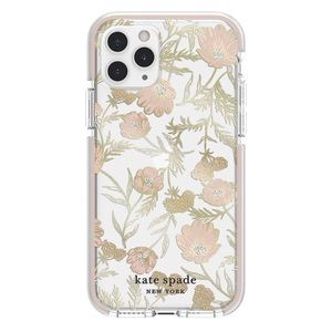 Kate Spade Protective Clear Case for iPhone 11 Flower Blossom Pink Gold Gem